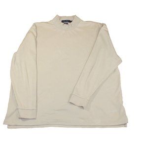 Daniel Cremieux Mock Turtle Shirt  XL  Cream colored